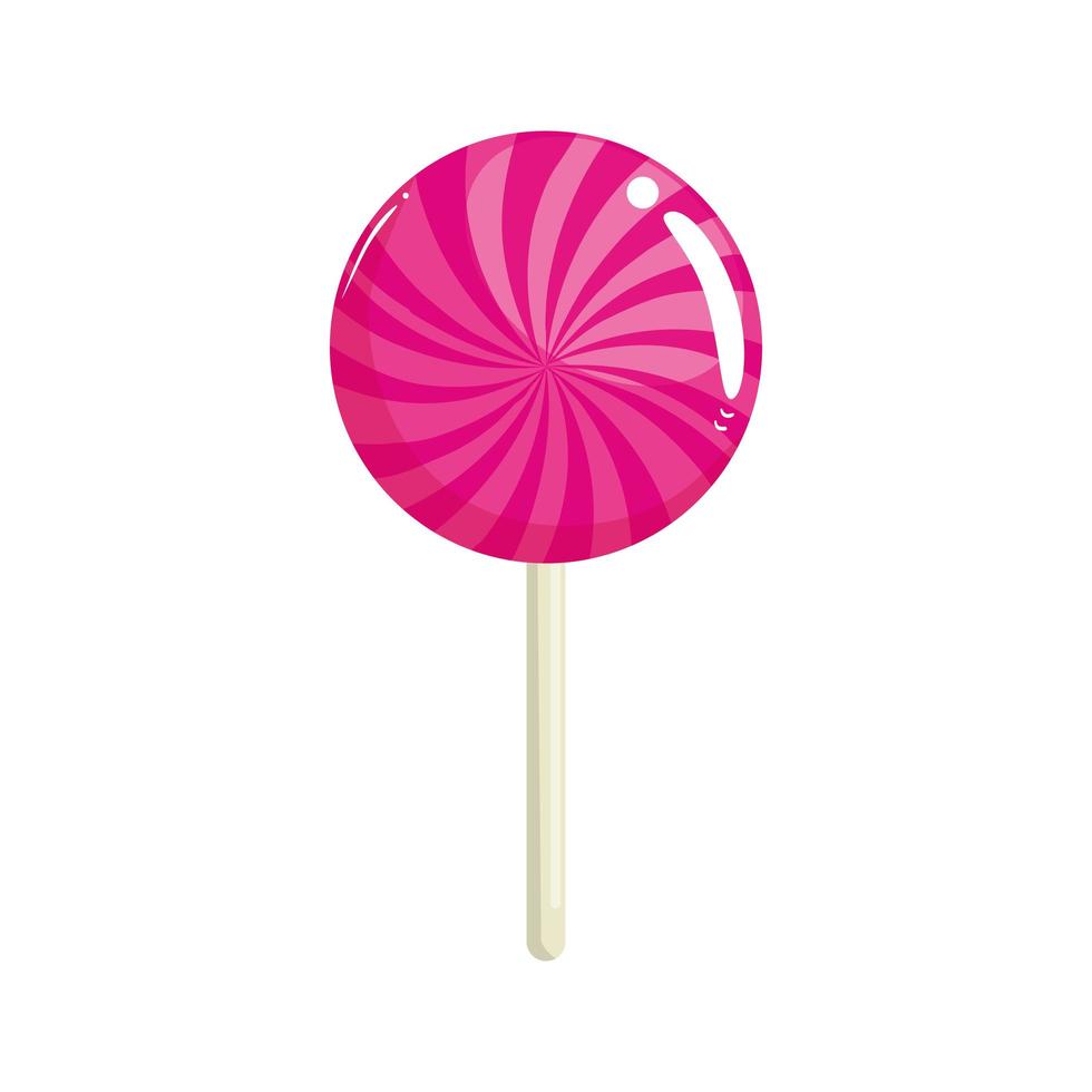 sweet lollipop yummy isolated icon vector