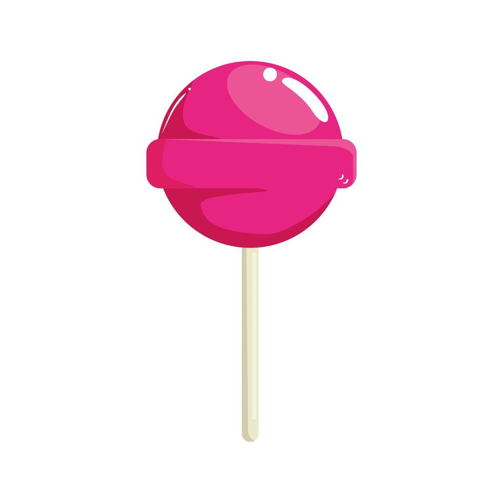 sweet lollipop yummy isolated icon vector