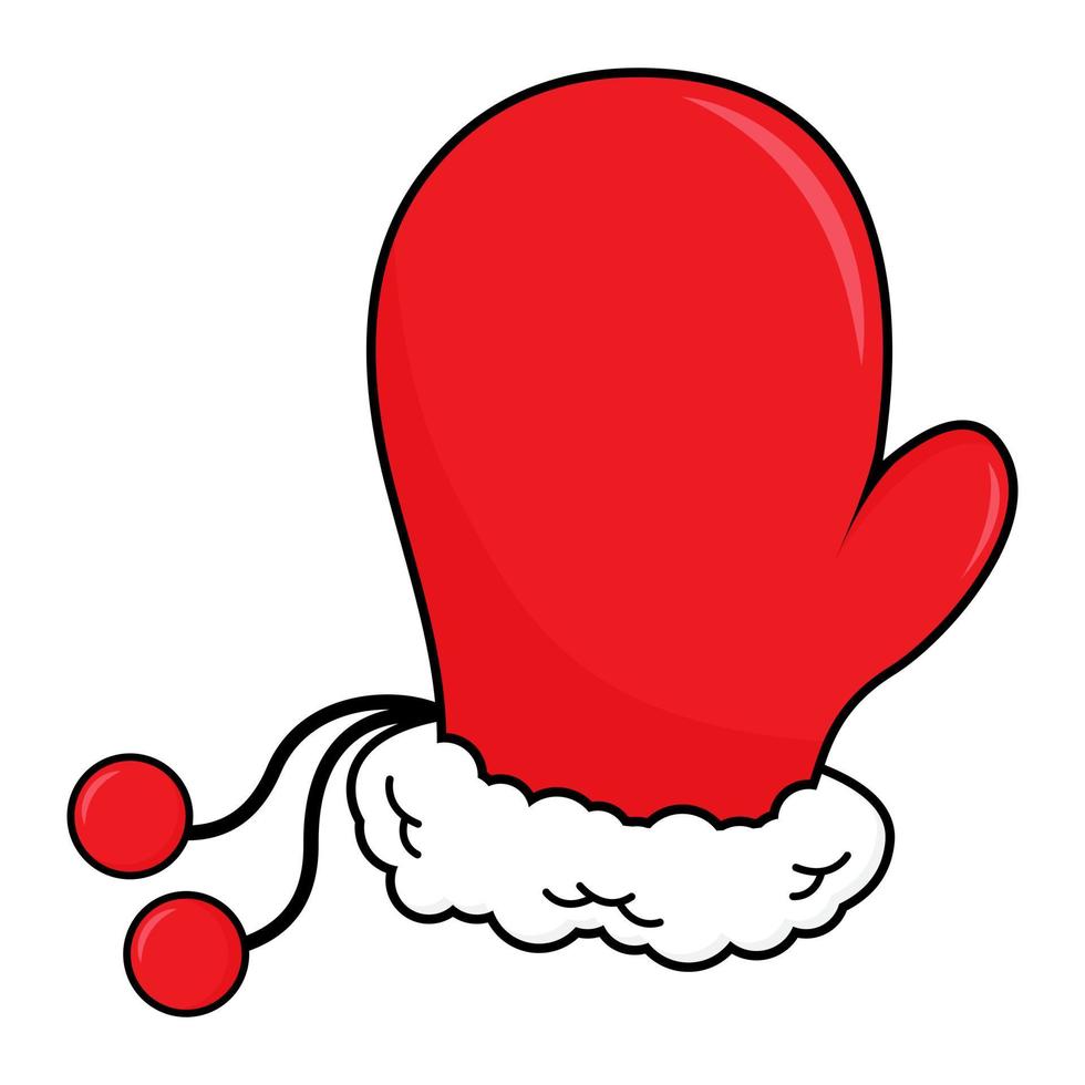 Red Christmas slippers vector