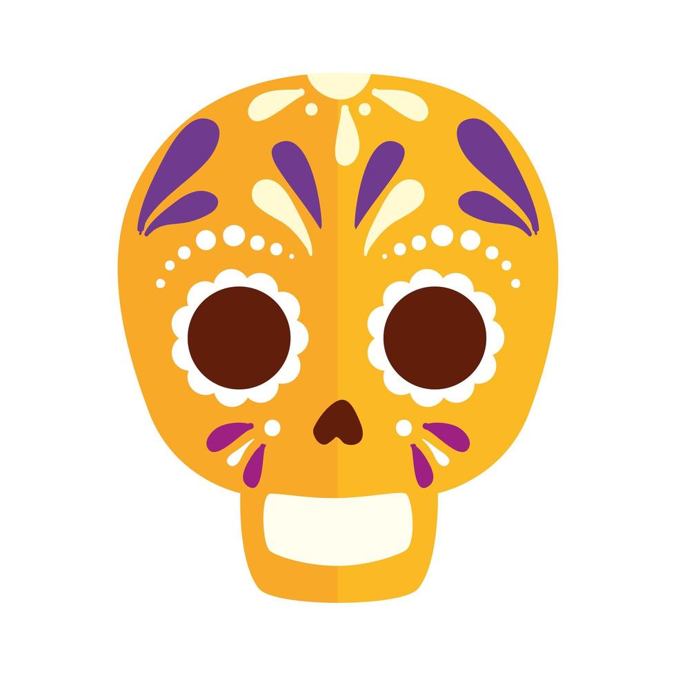 Isolated mexican skull vector design