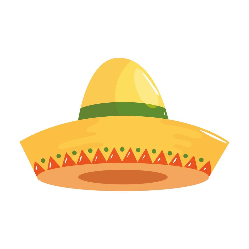 diseño de vector de sombrero mexicano aislado