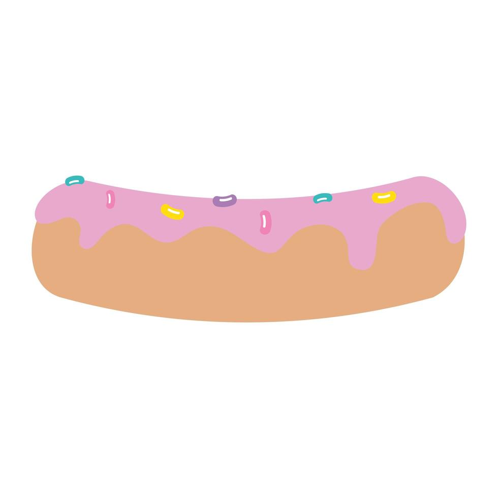 cute and delicious cake isolated icon vector