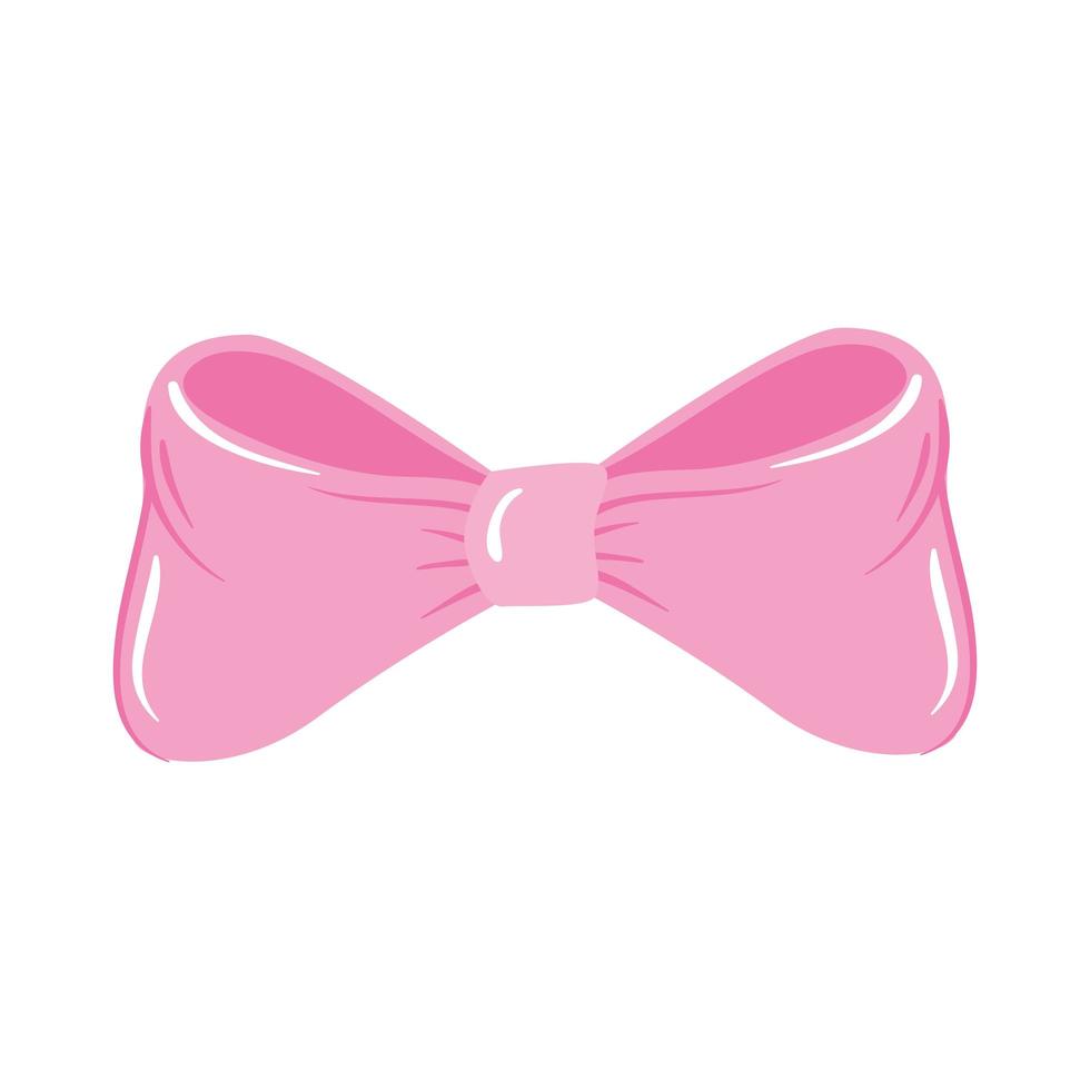 cute bow ribbon decoration icon vector