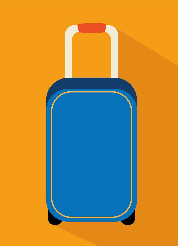 wheeled luggage suitcase isolated icon vector