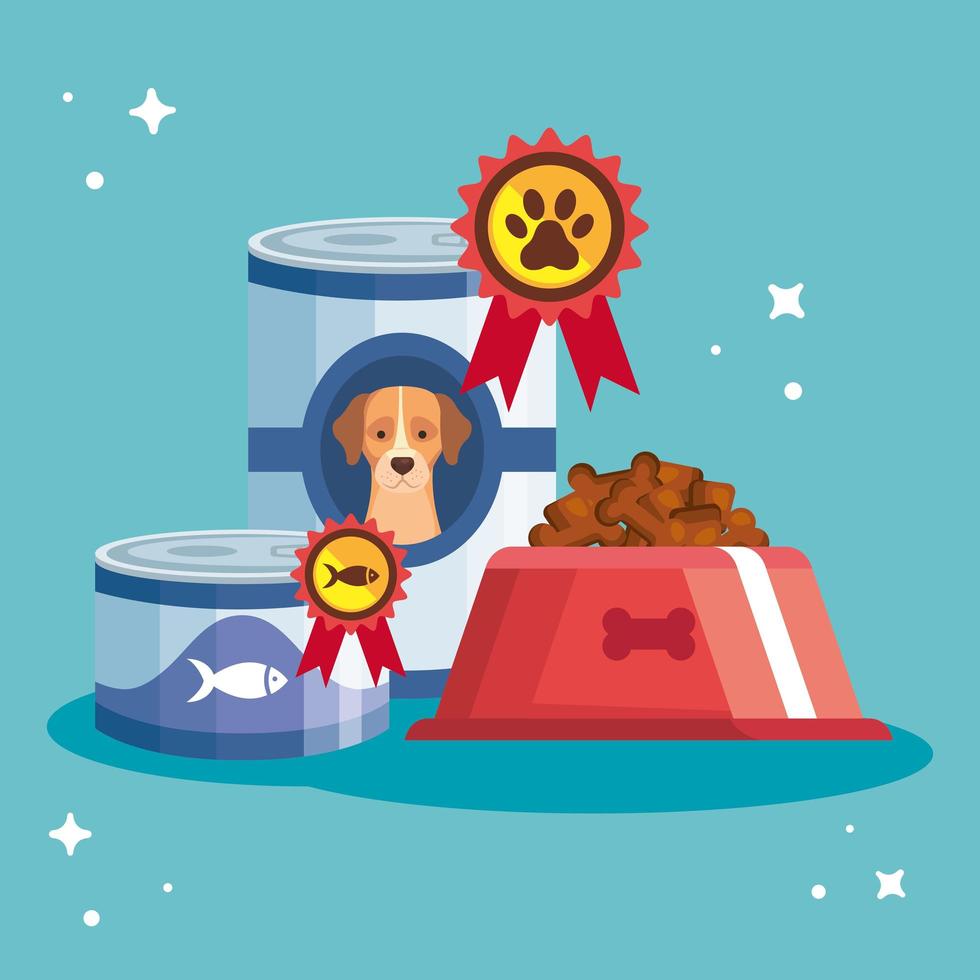 set food premium for animals vector