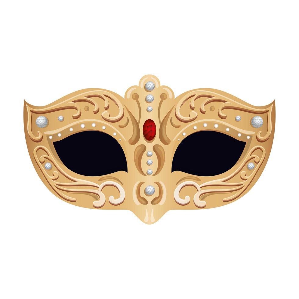 elegant mask fantasy isolated icon vector