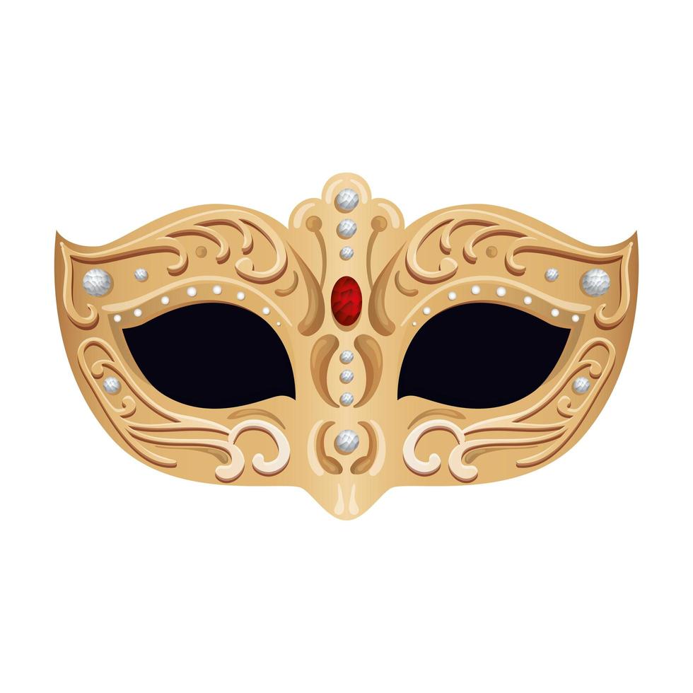 elegant mask fantasy isolated icon vector