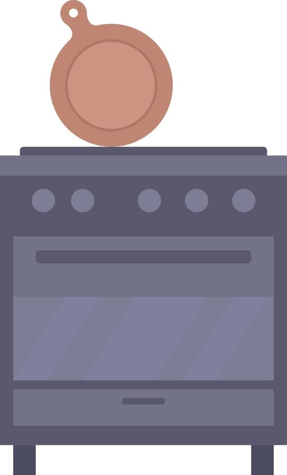 Oven for cozy kitchen semi flat color vector item
