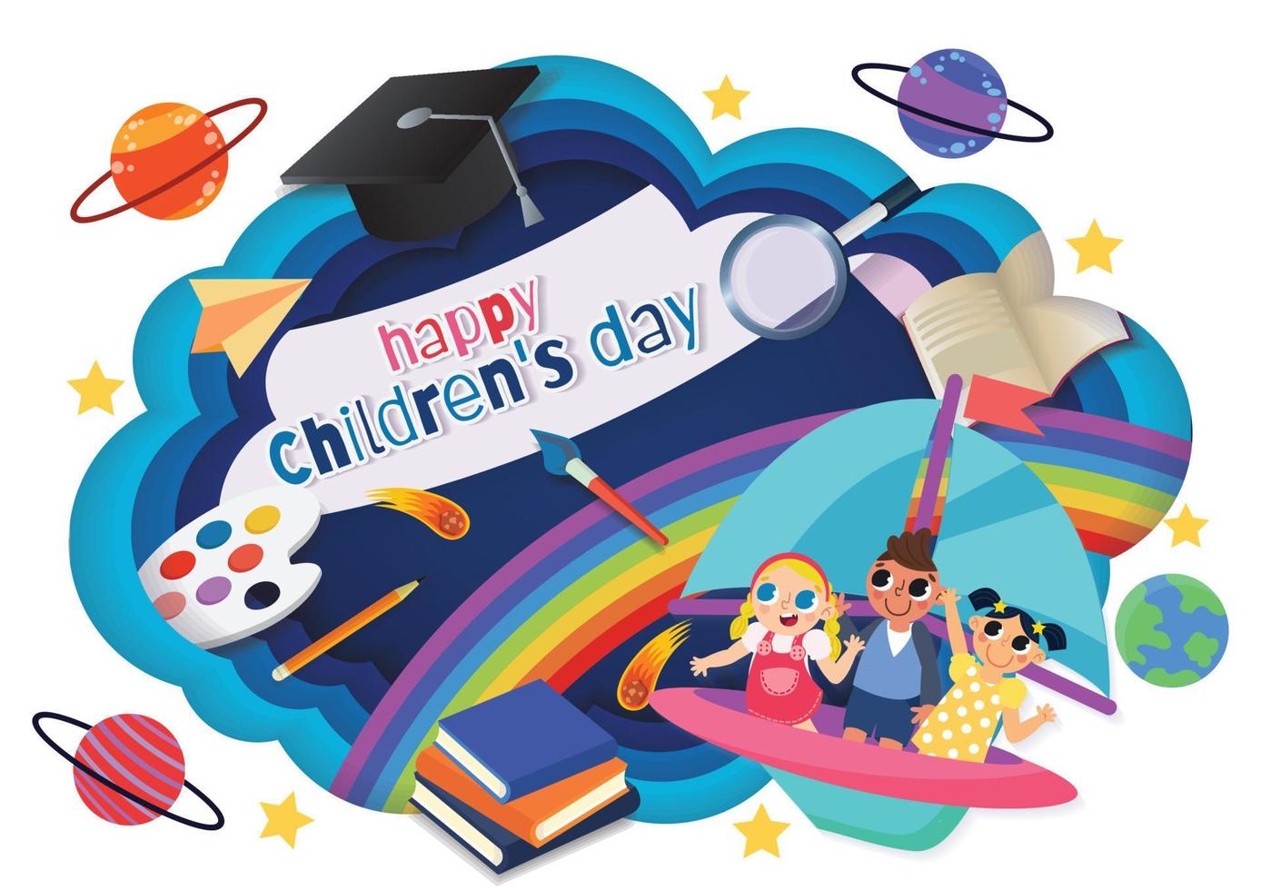 día del niño lindo personaje vector niños y juguetes niños fondos de  pantalla 4834717 Vector en Vecteezy