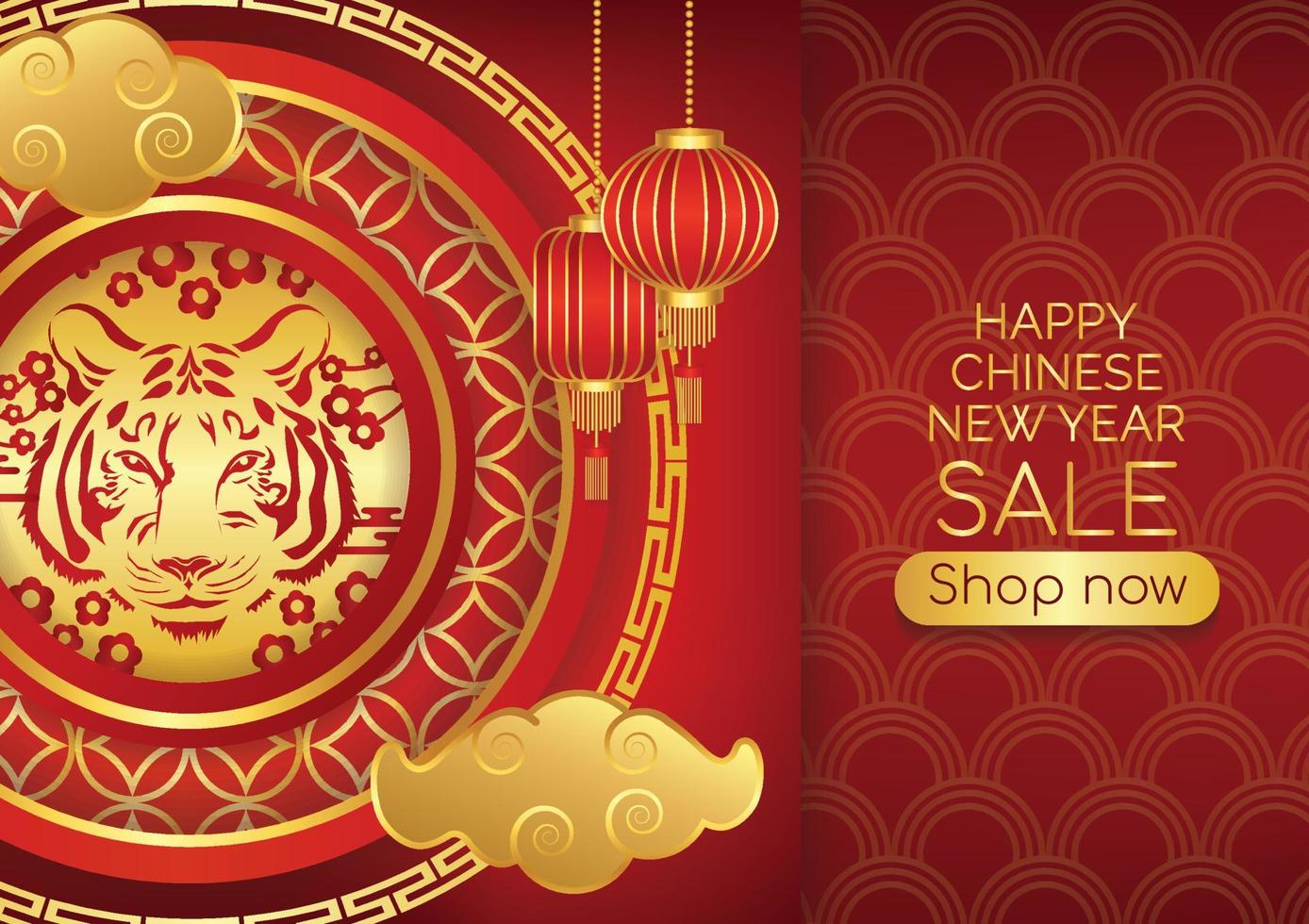 2022 chinese new year art vector new year sale banner design for website