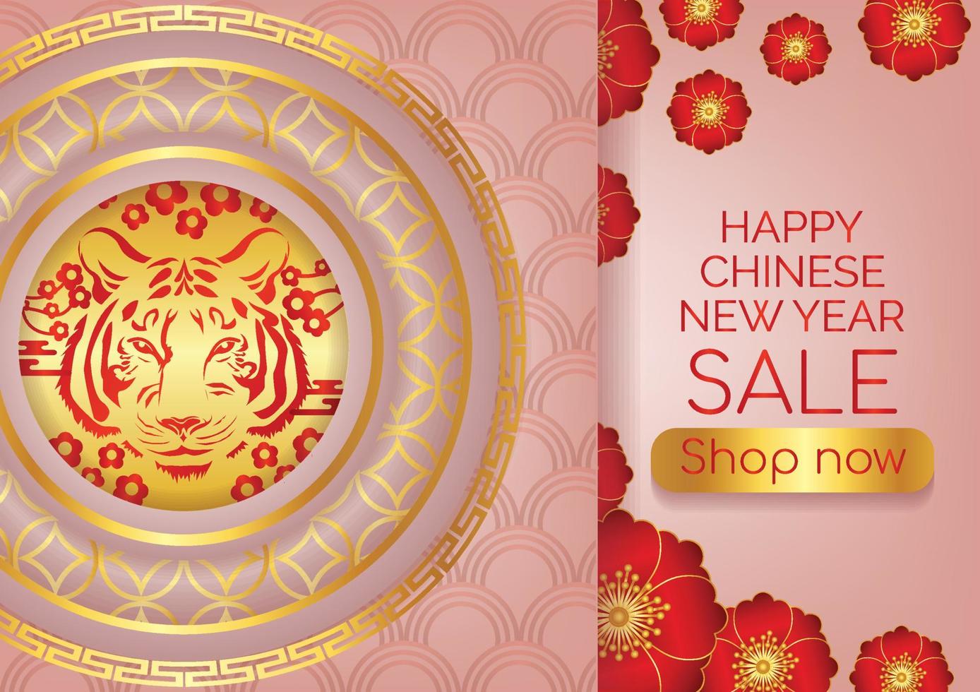 2022 chinese new year art new year sale banner for website vector