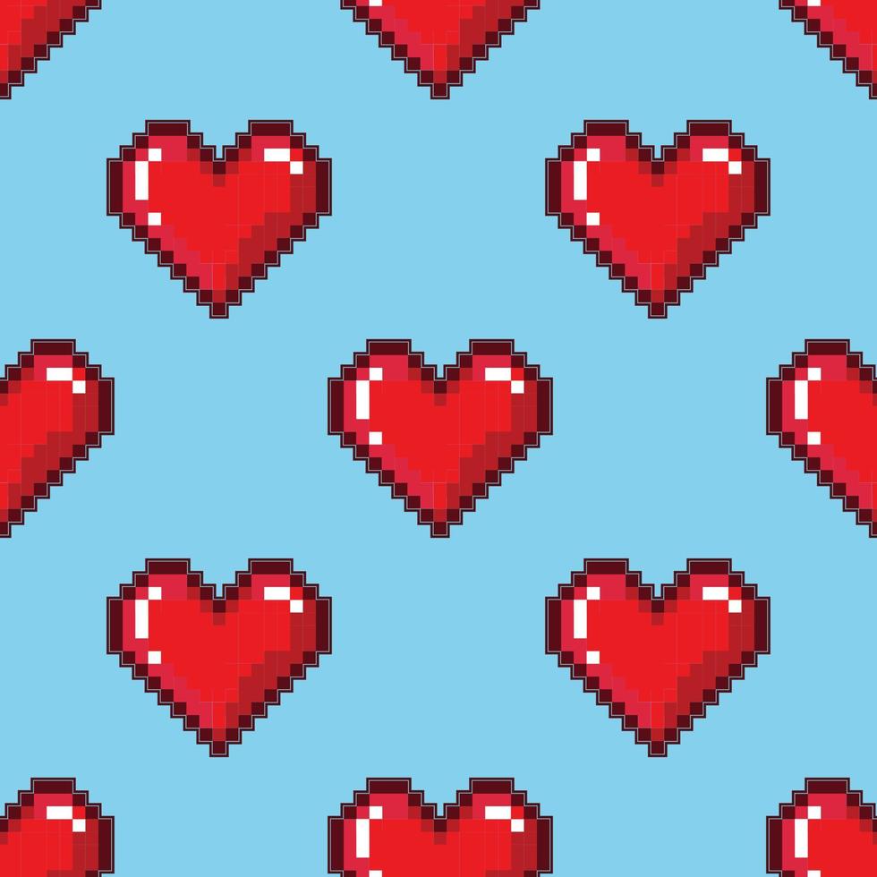 lovely sweet heart and cute seamless pattern vector