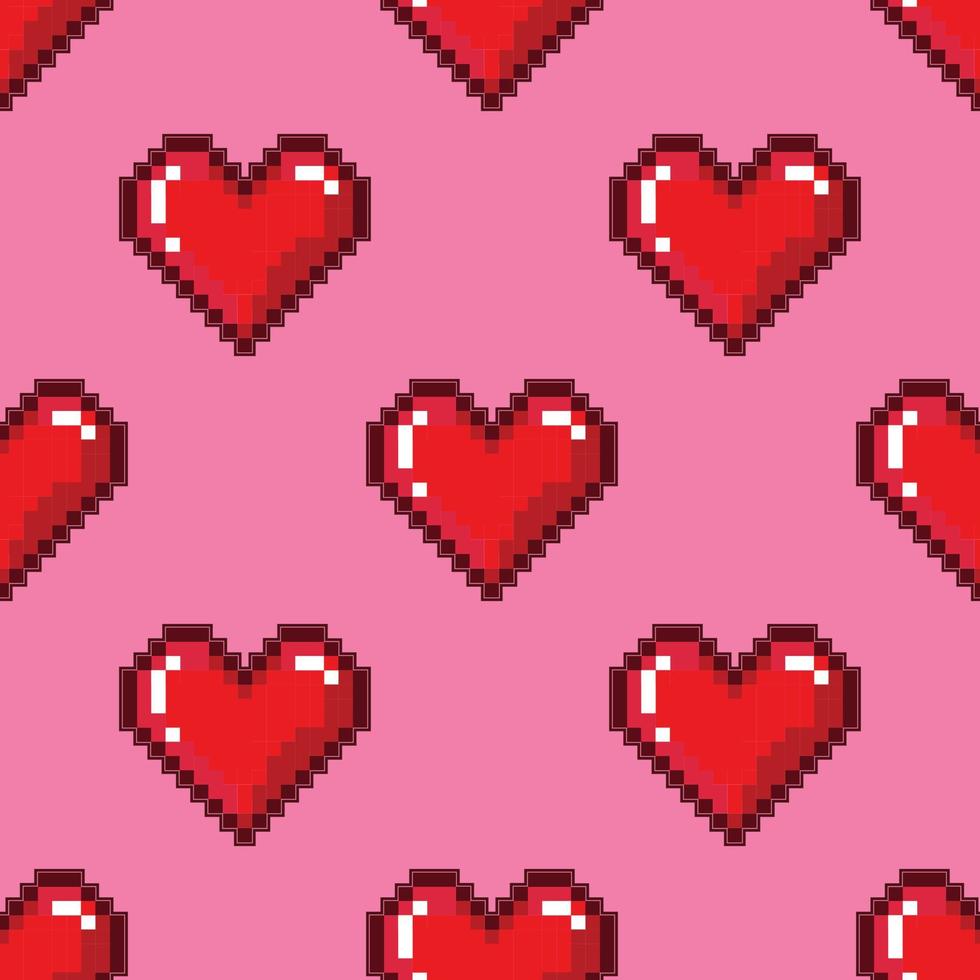lovely sweet heart and cute seamless pattern vector design