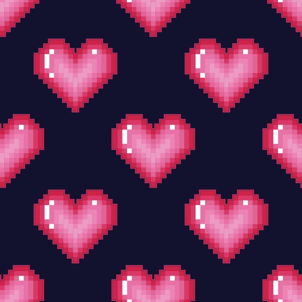 sweet heart and cute seamless pink pattern vector design