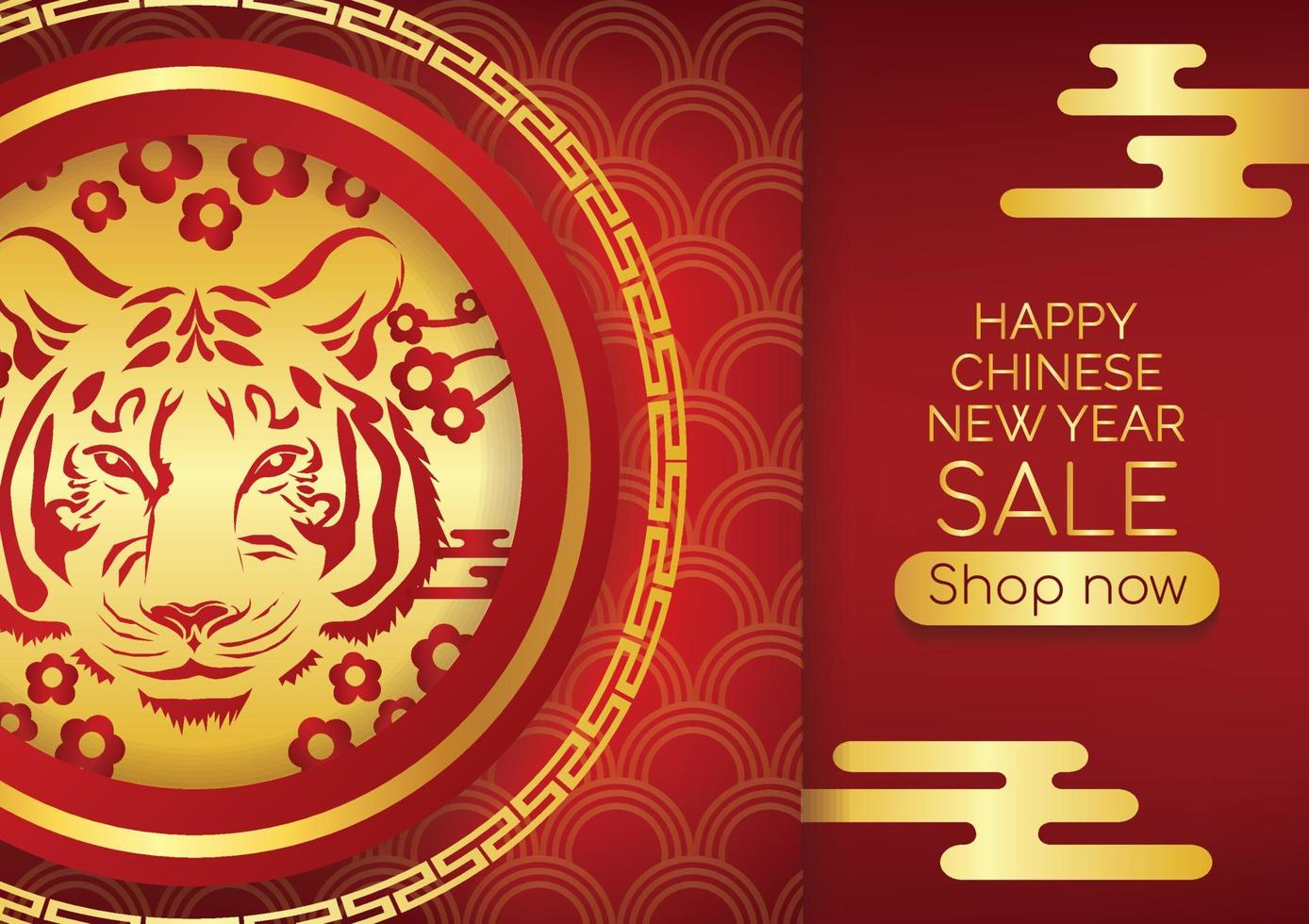 2022 chinese new year art new year sale banner for website vector