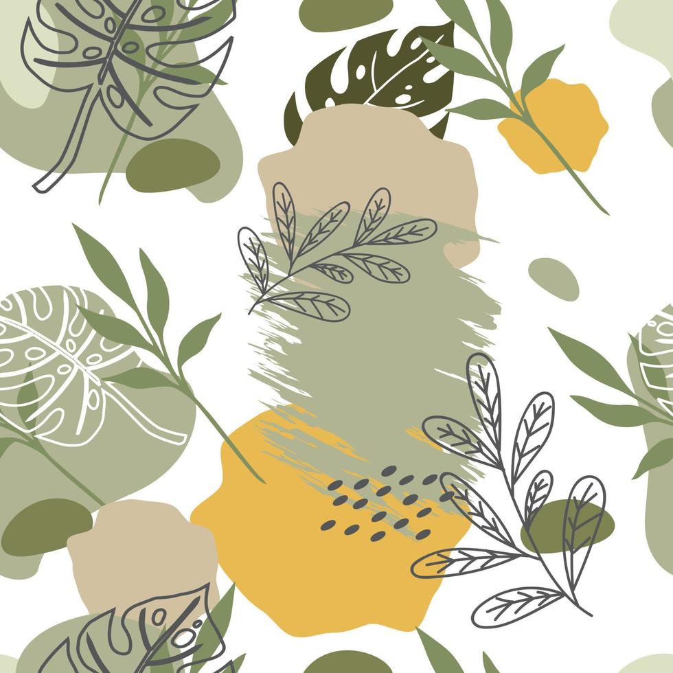 Nature beautiful seamless pattern design for decorating, wallpaper, wrapping paper, fabric, backdrop and etc. vector