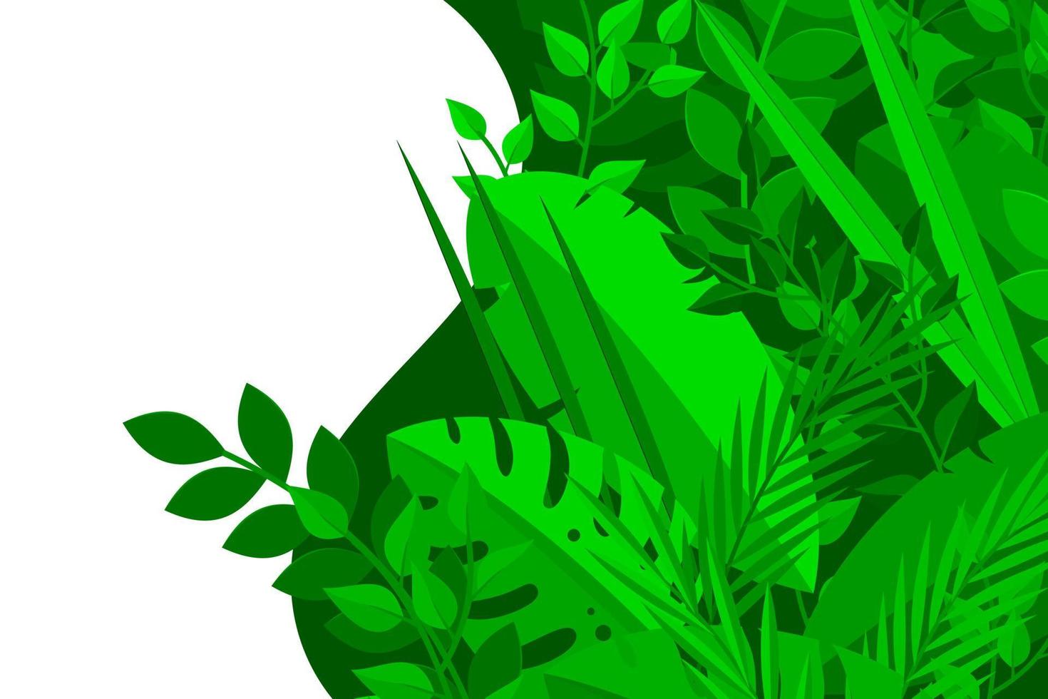 Trendy Summer Tropical Leaves Vector Design