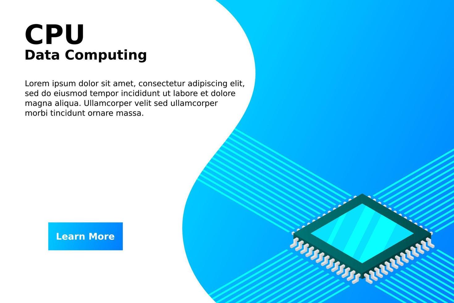 Artificial intelligence micro chip illustration. Quantum computing. PC mainboard illustration background vector
