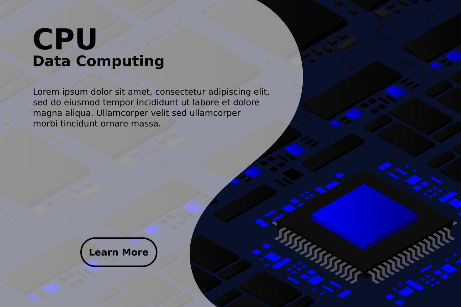 Artificial intelligence micro chip illustration. Quantum computing. PC mainboard illustration background vector