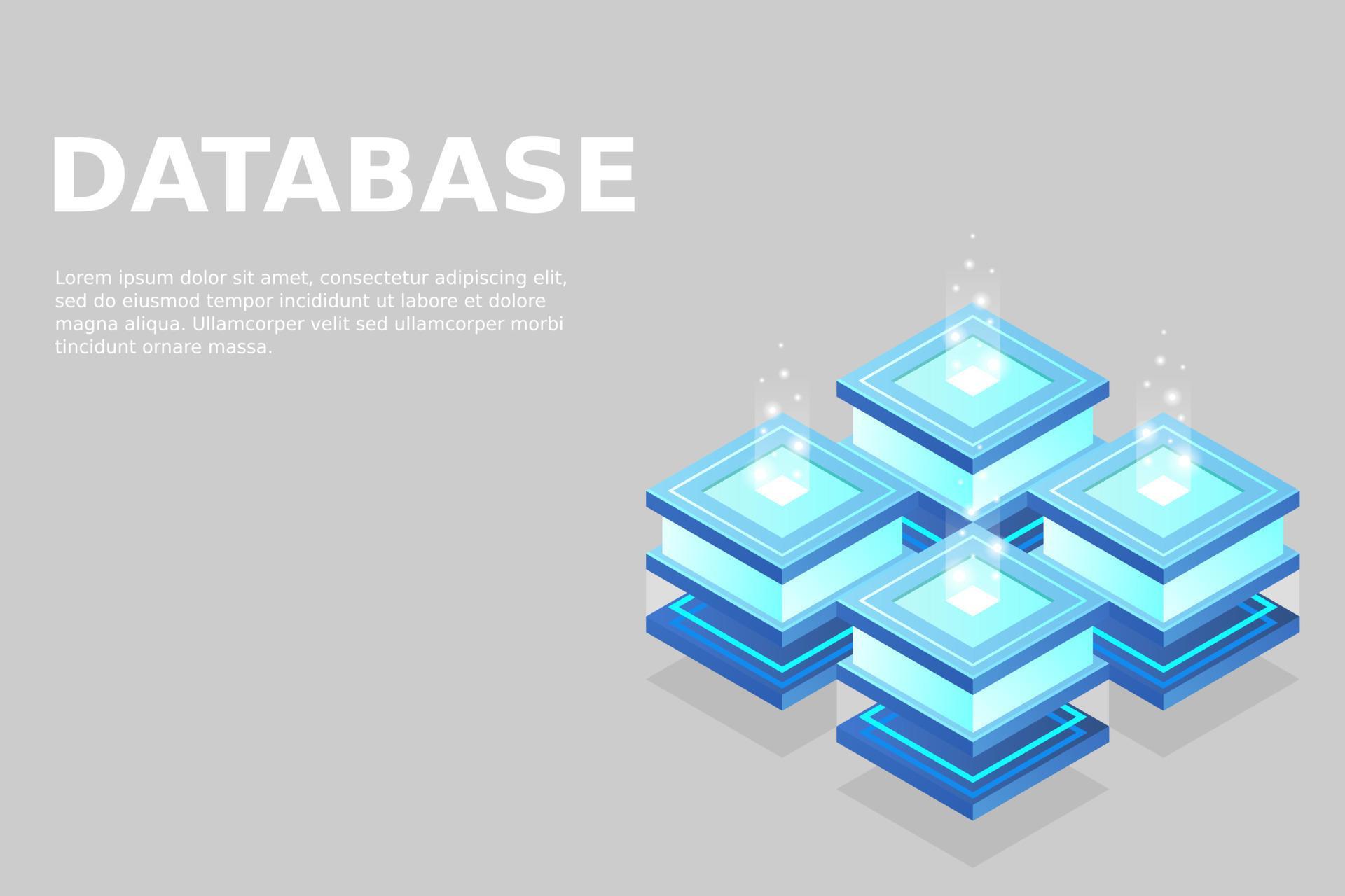 Server room isometric, Cloud storage data, Data center, Big data ...