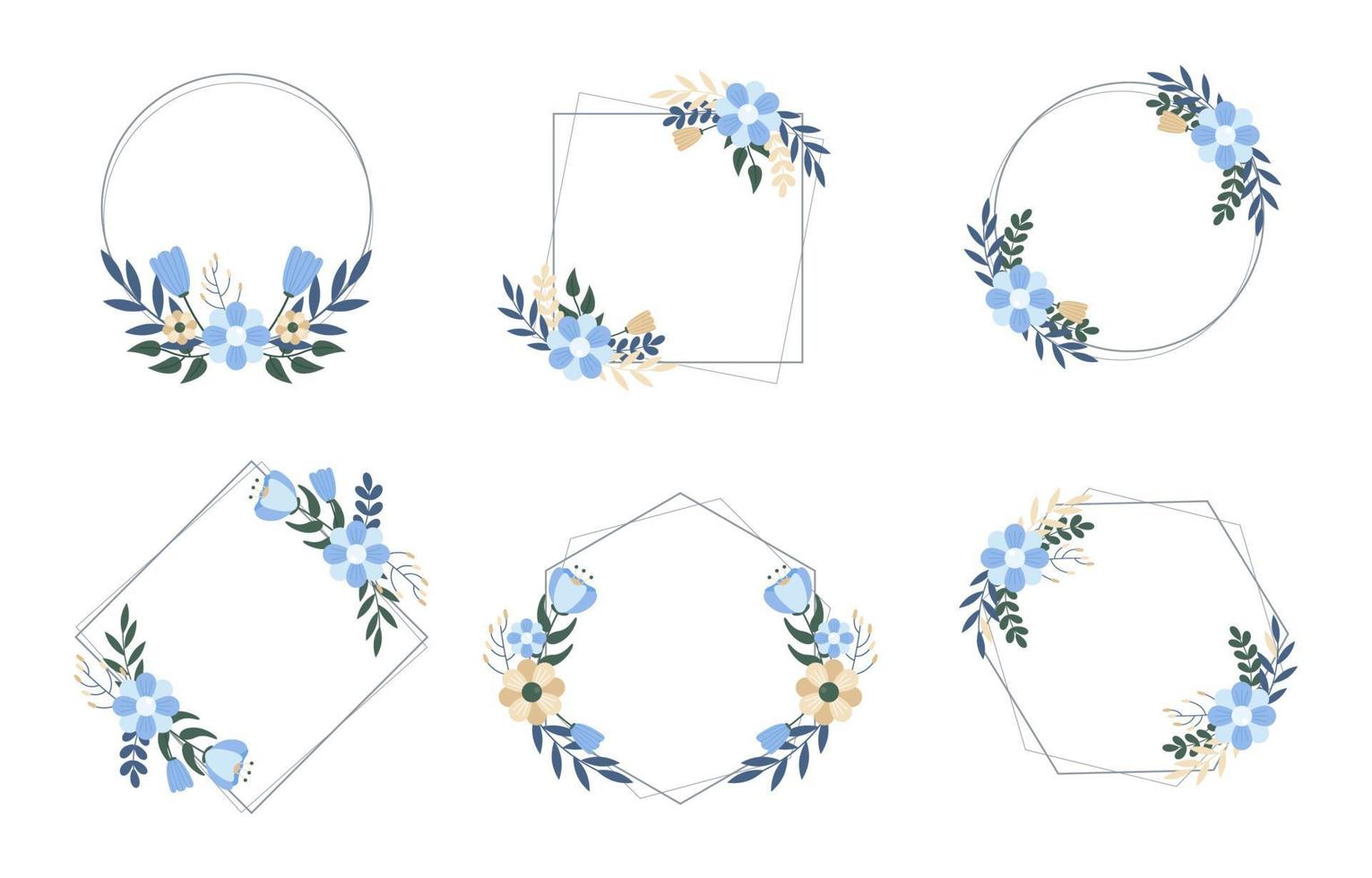 Floral Decorative Frame Collection vector