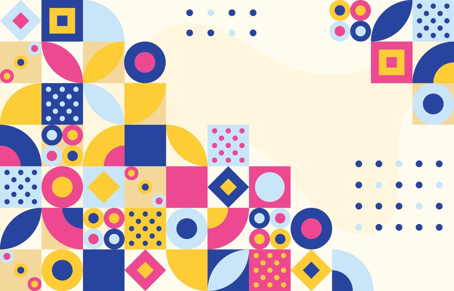 Abstract Geometric Dot and Square concept vector