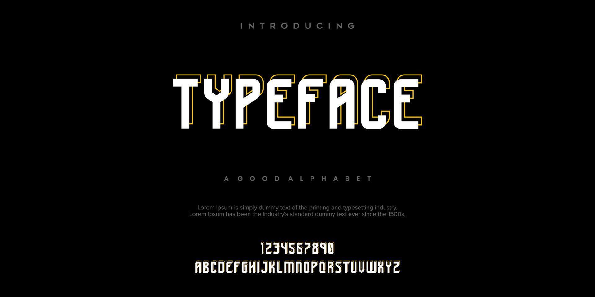 tipografía abstracta moda fuente alfabeto vector