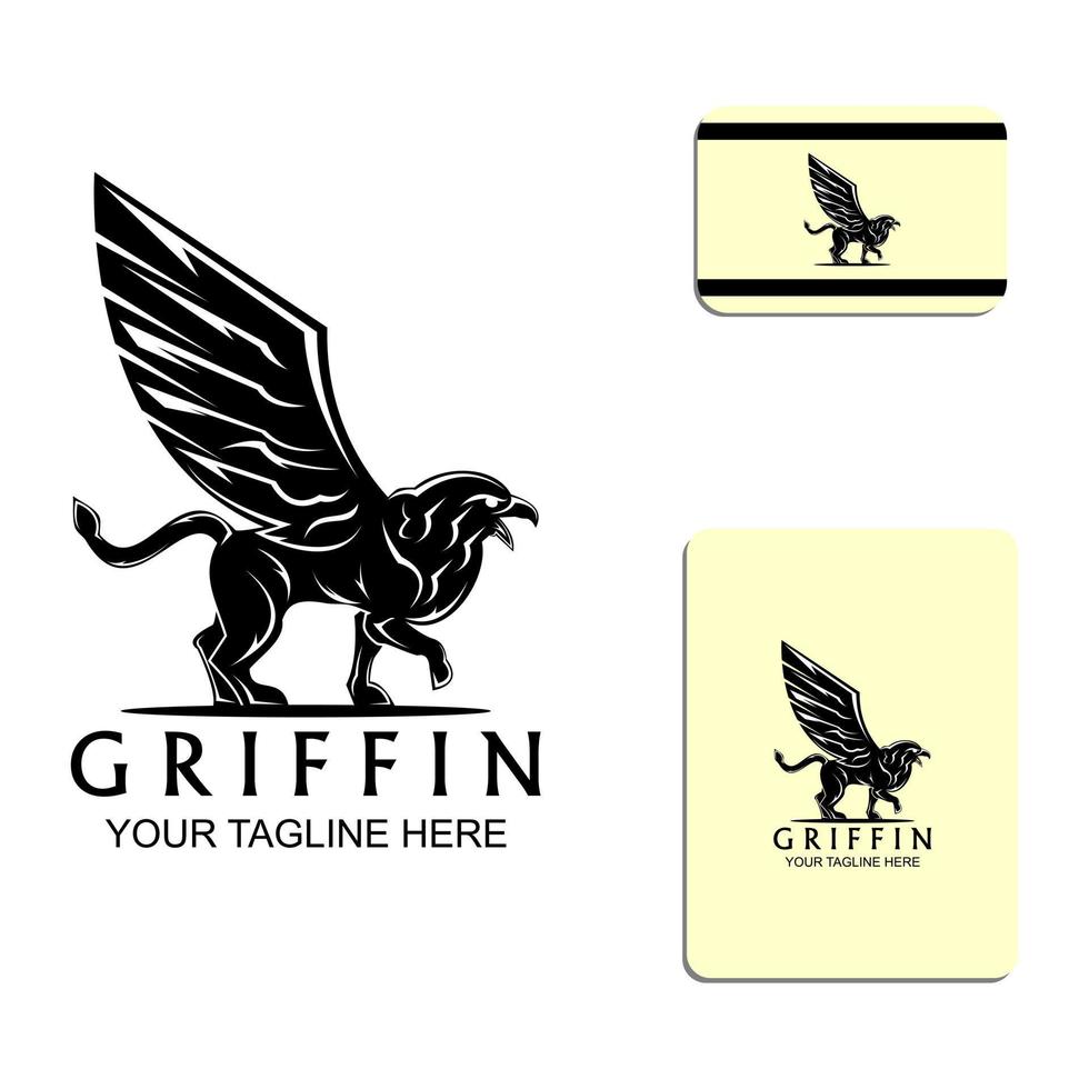 Simple griffin logo vector