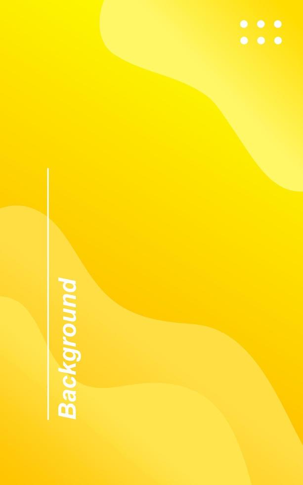 Modern abstract gradient yellow wave background template vector