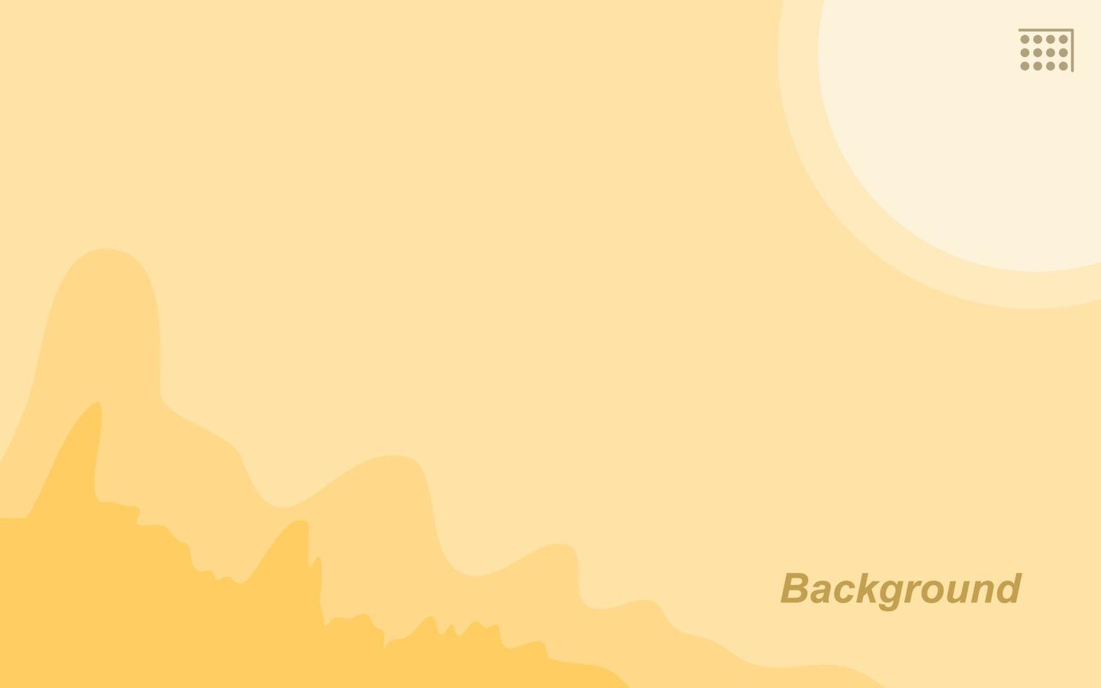 Modern abstract yellow landscape mountain background template vector
