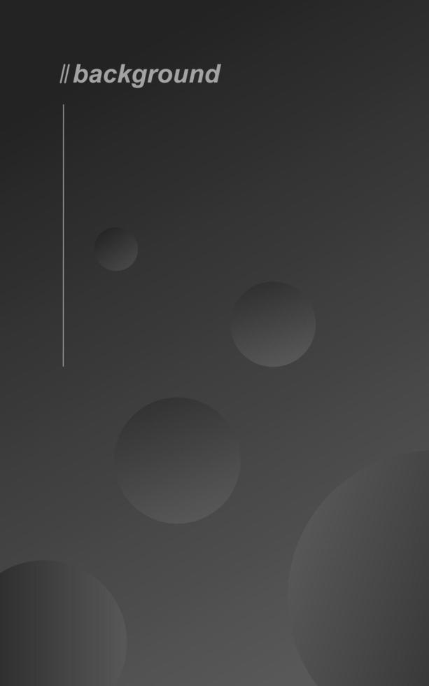 Modern abstract gradient black planet background template vector