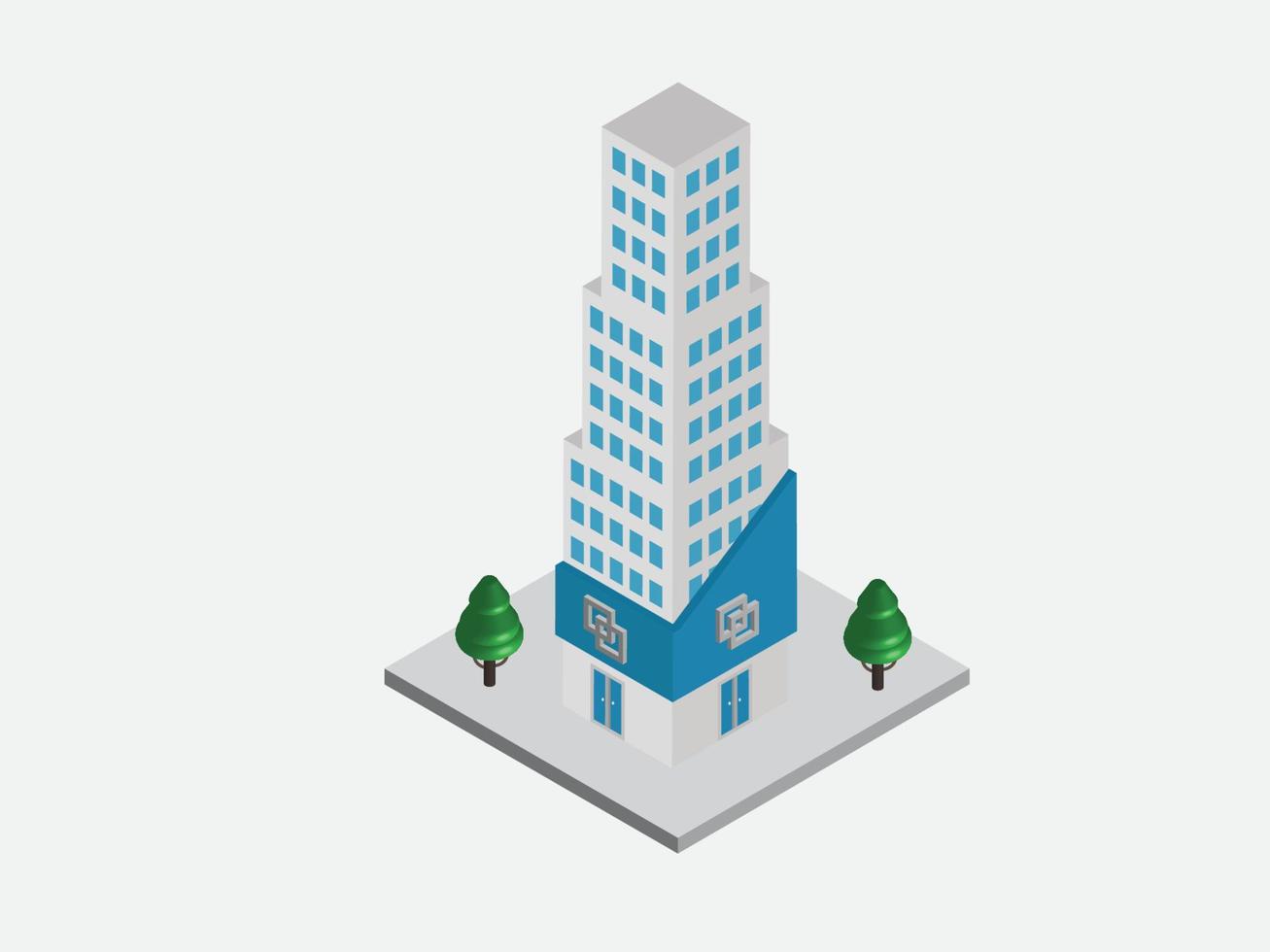 new Isometric design for tower vector