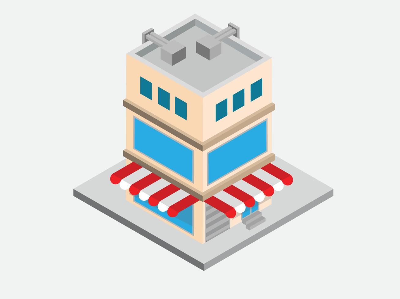 Isometric design for shop vector