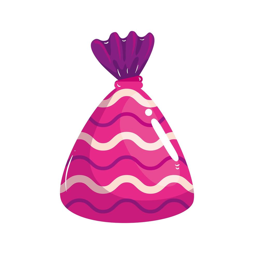 candy in wrap isolated icon vector