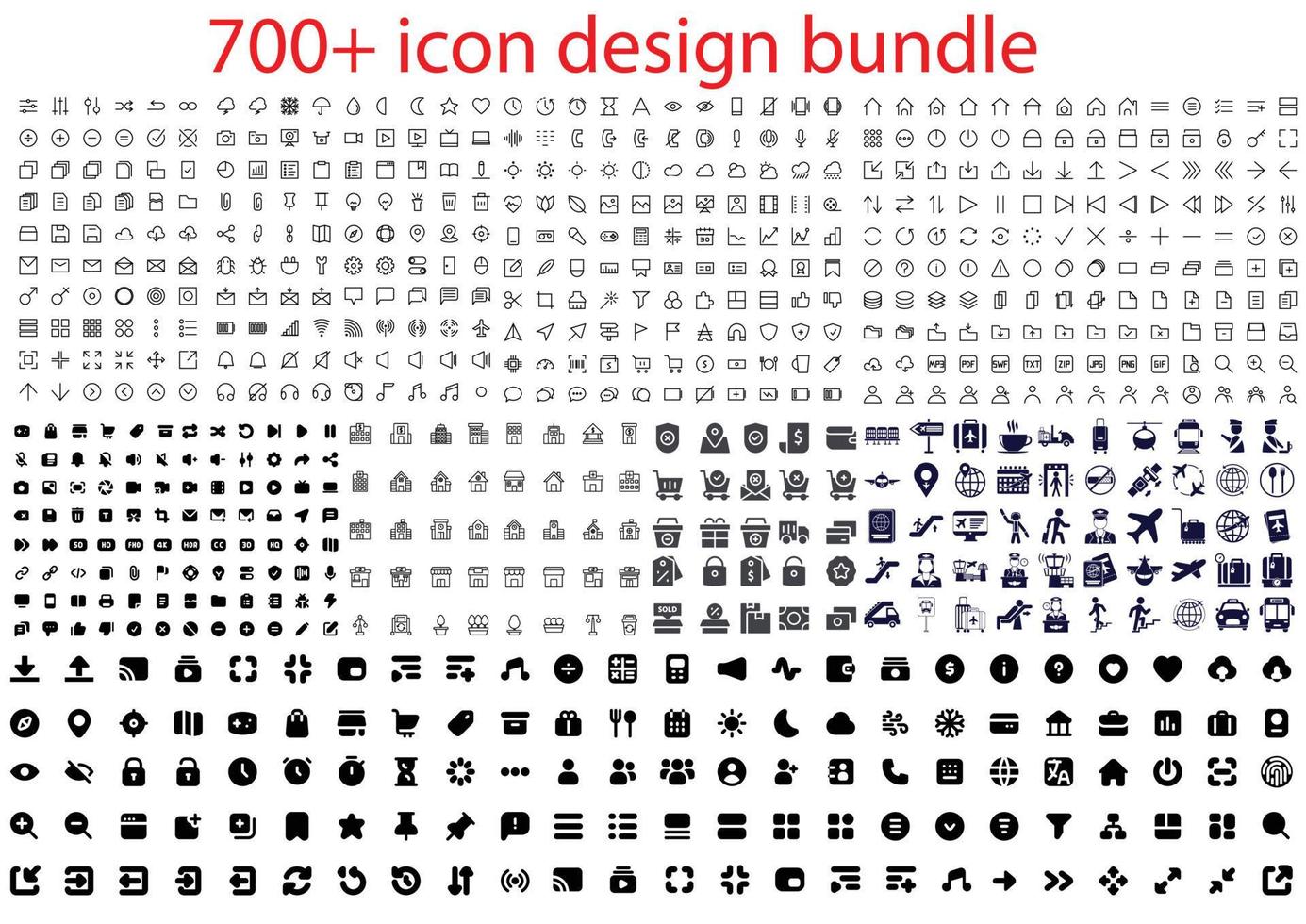 CREATIVE MODERN LOGO AND ICON DESIGN BUNDLE vector