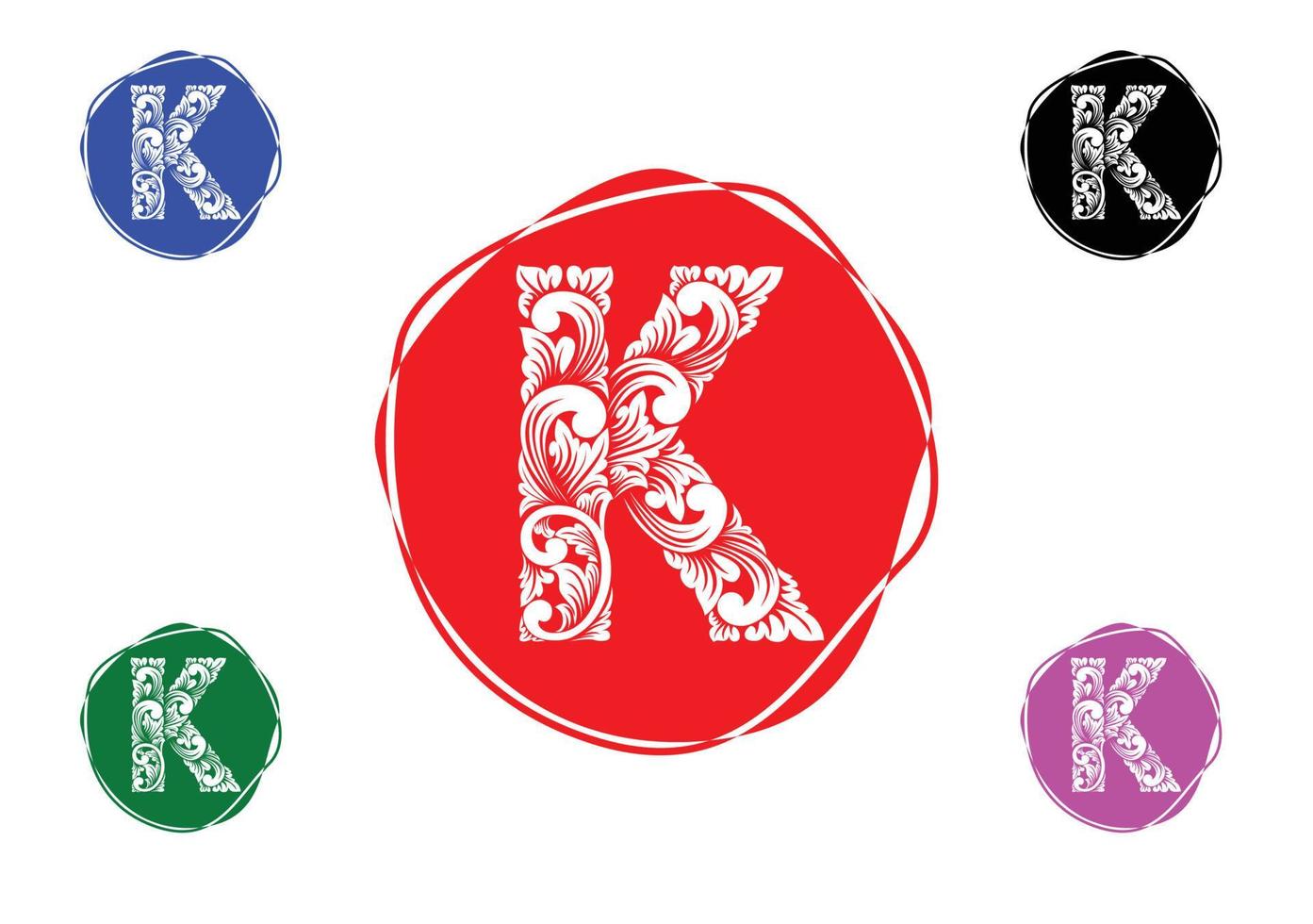 Plantilla de diseño de logotipo e icono de letra k vector