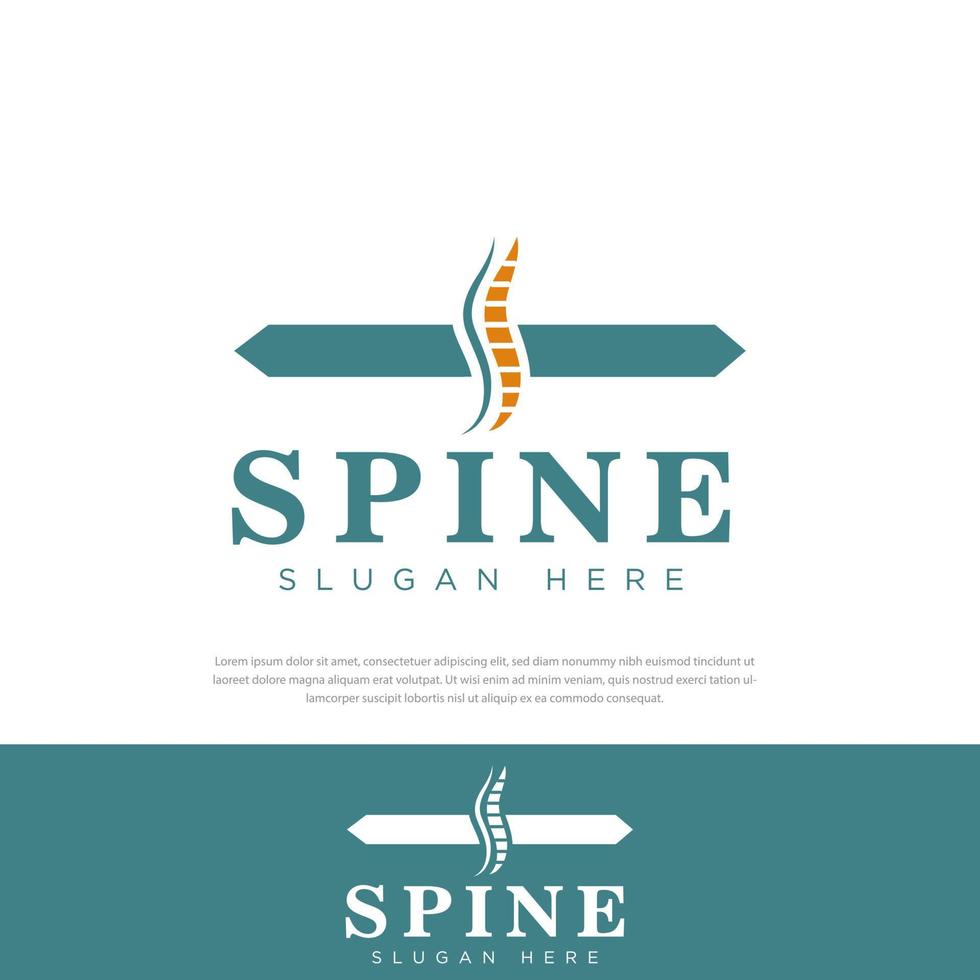 Spine logo right and left arrow direction symbol for medical,bone symbol, design template vector