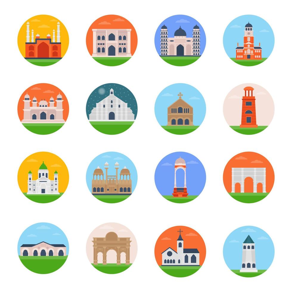 Famous Places Concepts vector