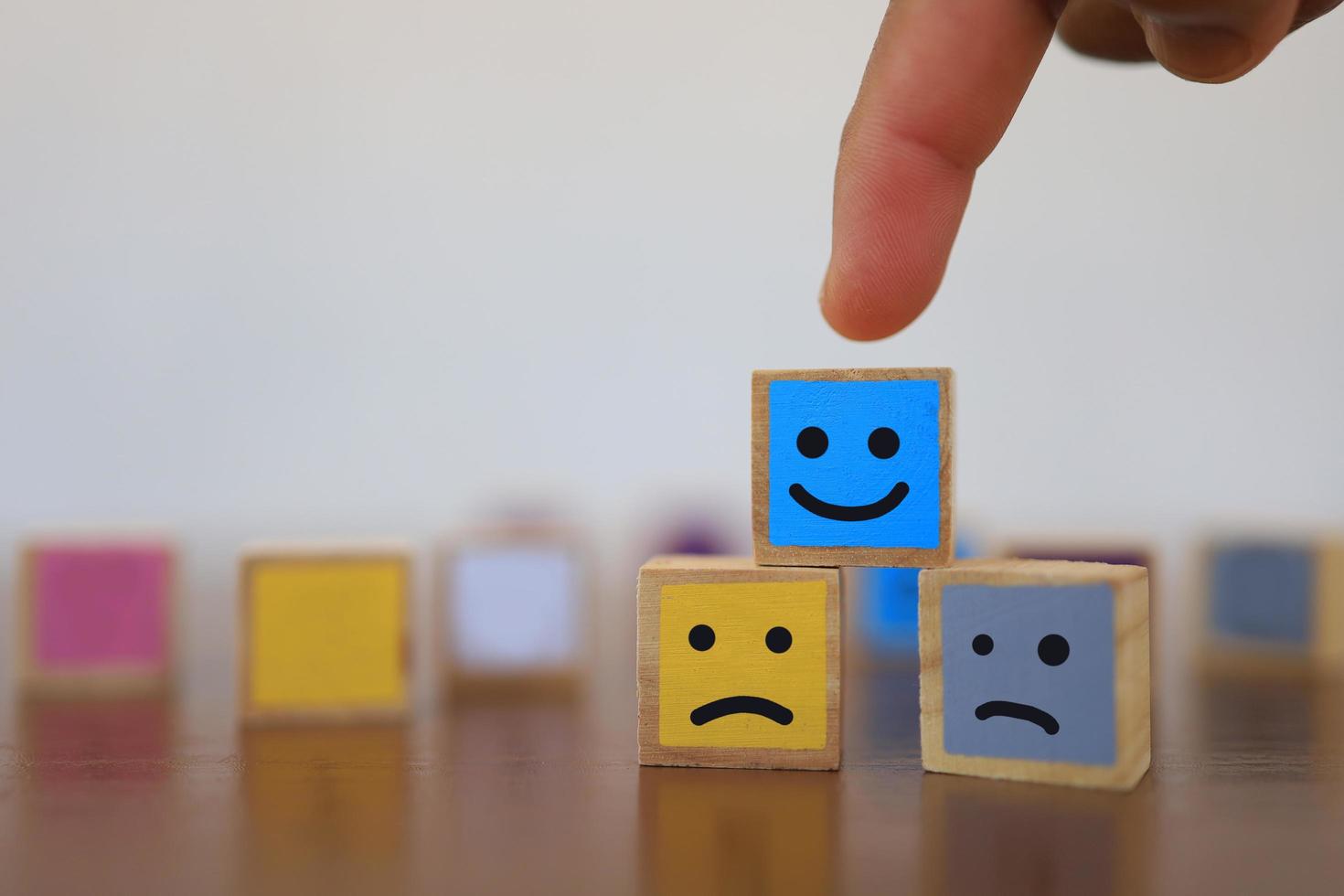 People with positive attitude and smiling face will be the ones customers choose. photo