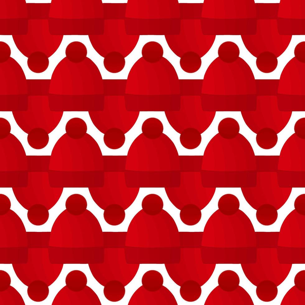 Illustration on theme pattern winter hats beanie vector