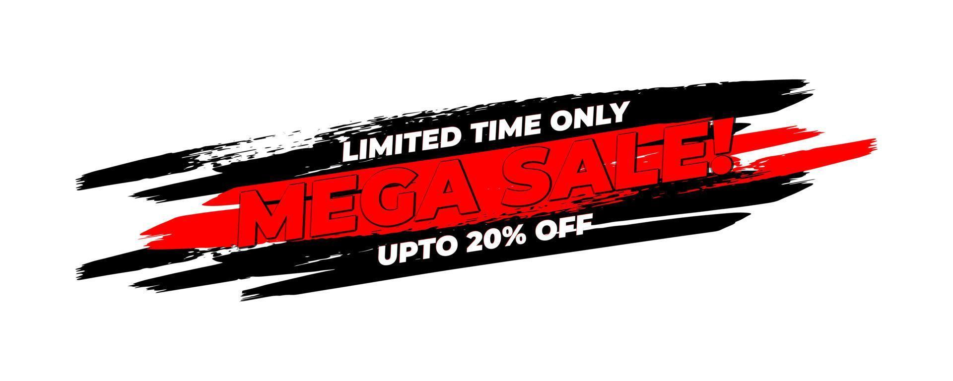 Mega Sale Offer Banner Design vector