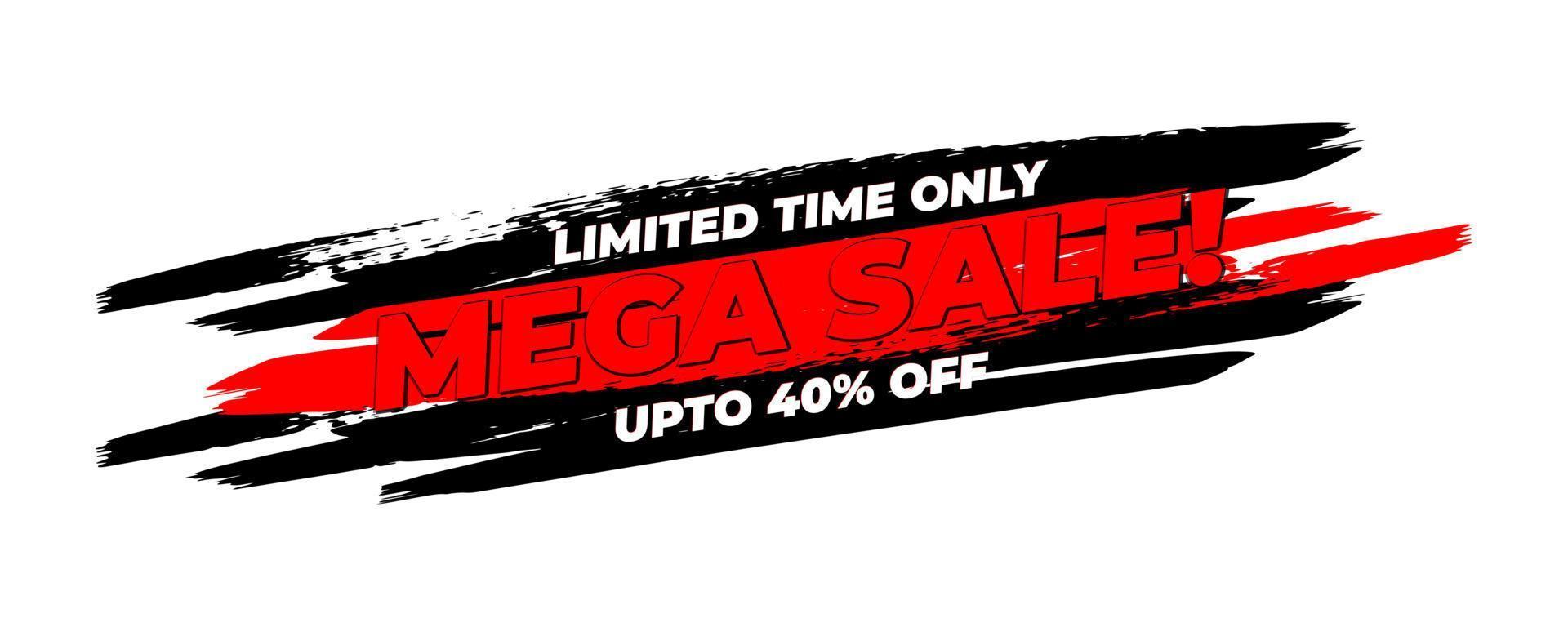 Mega Sale Offer Banner Design vector