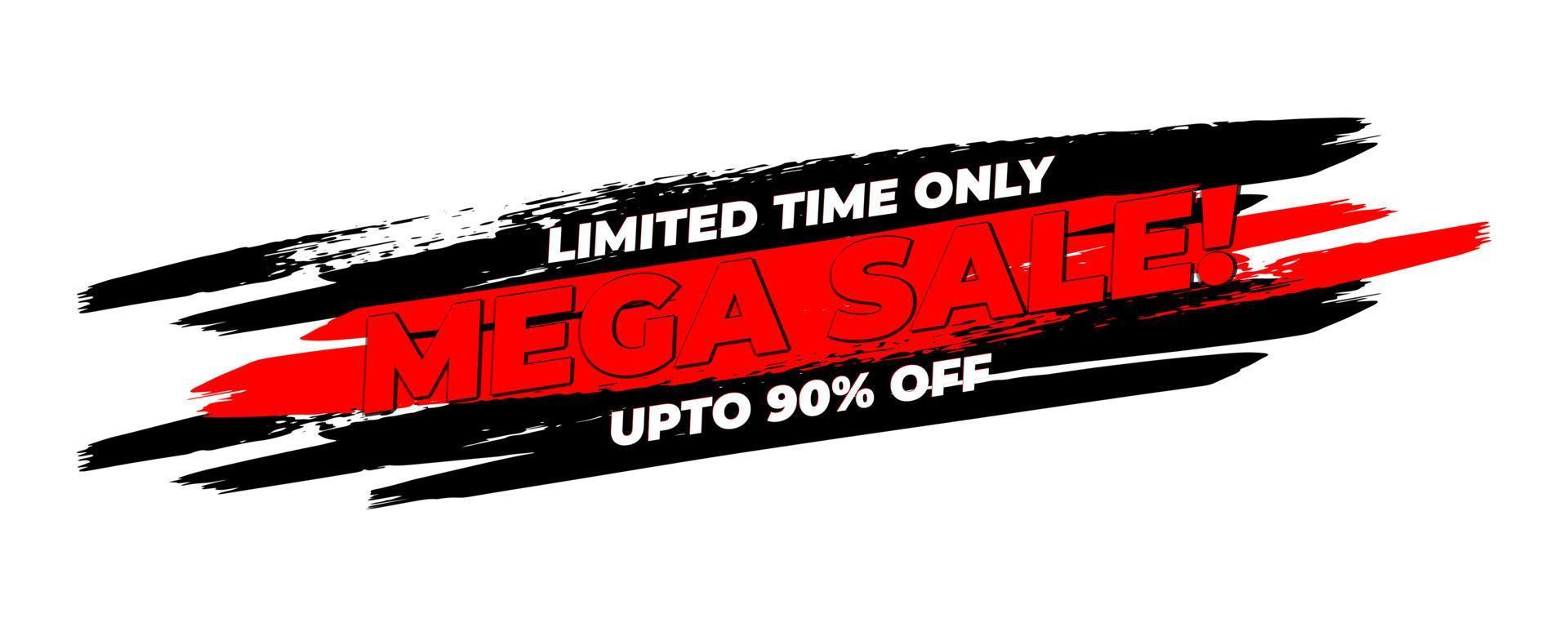 Mega Sale Offer Banner Design vector