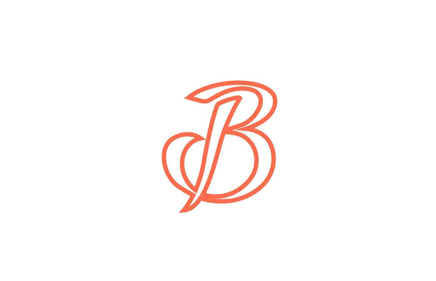 B alphabet letter logo icon. Creative design for company and business vector