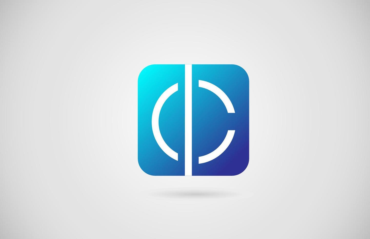 C icono de logotipo de letra del alfabeto. diseño creativo para empresa y negocio vector