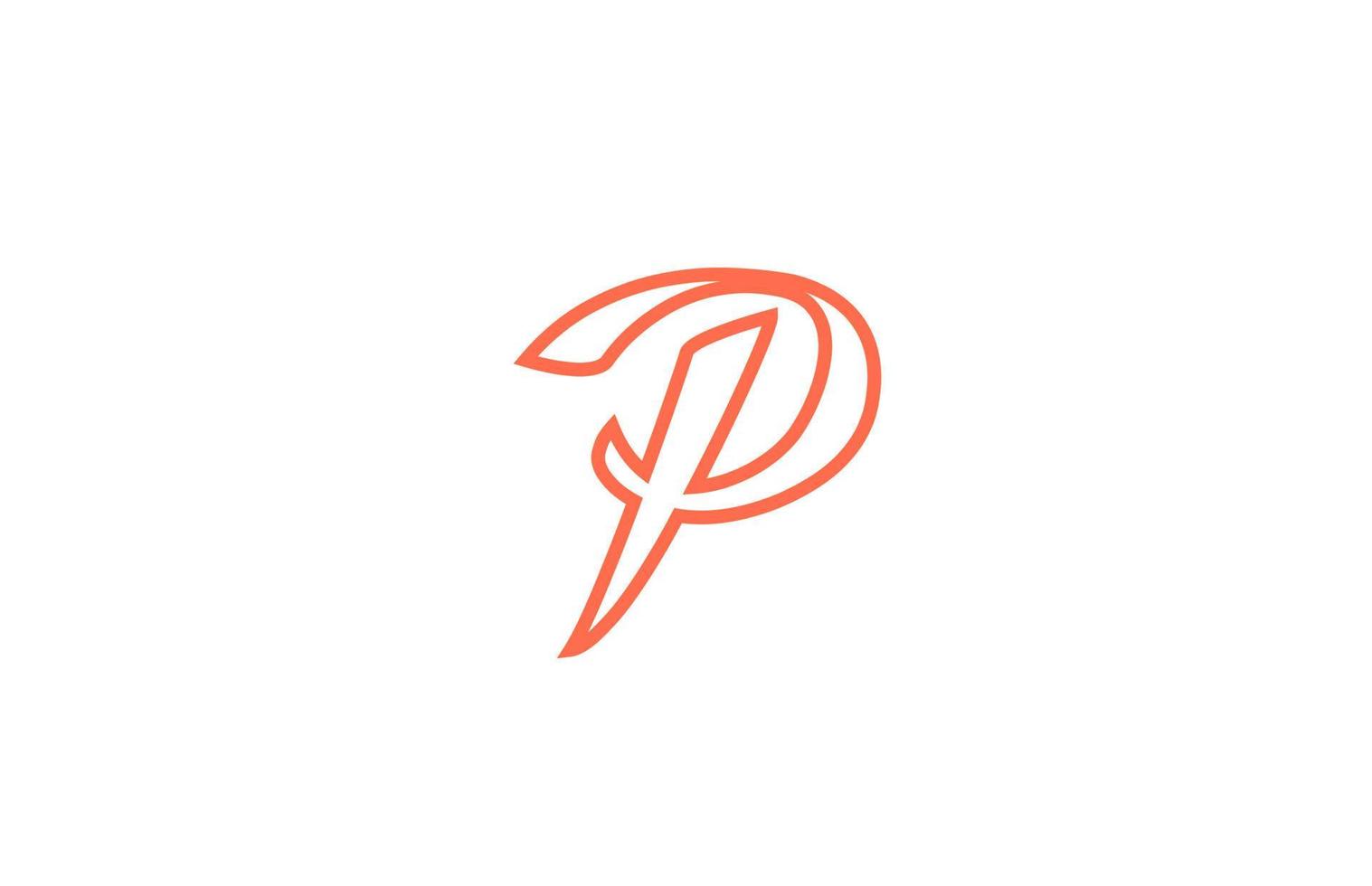 P icono de logotipo de letra del alfabeto. diseño creativo para empresa y negocio vector