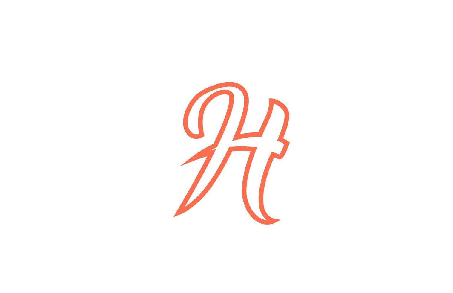 H alphabet letter logo icon. Creative design for company and business vector