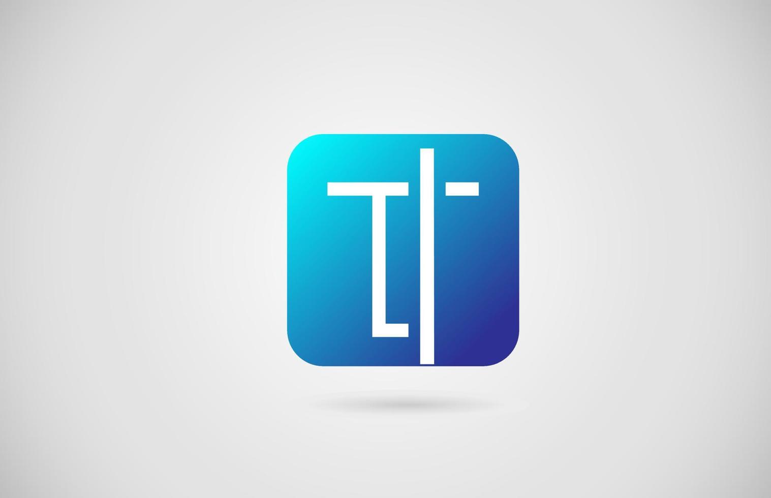 T icono del logotipo de la letra del alfabeto. diseño creativo para empresa y negocio vector