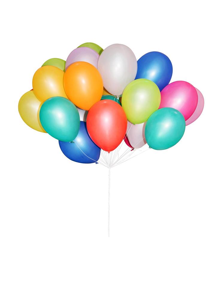 globos de colores aislados foto