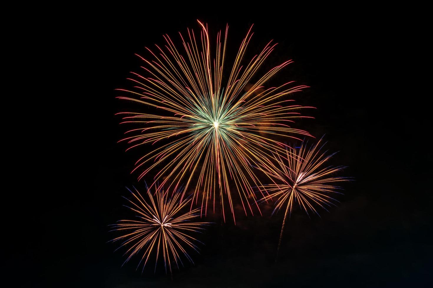 Colorful fireworks for background photo